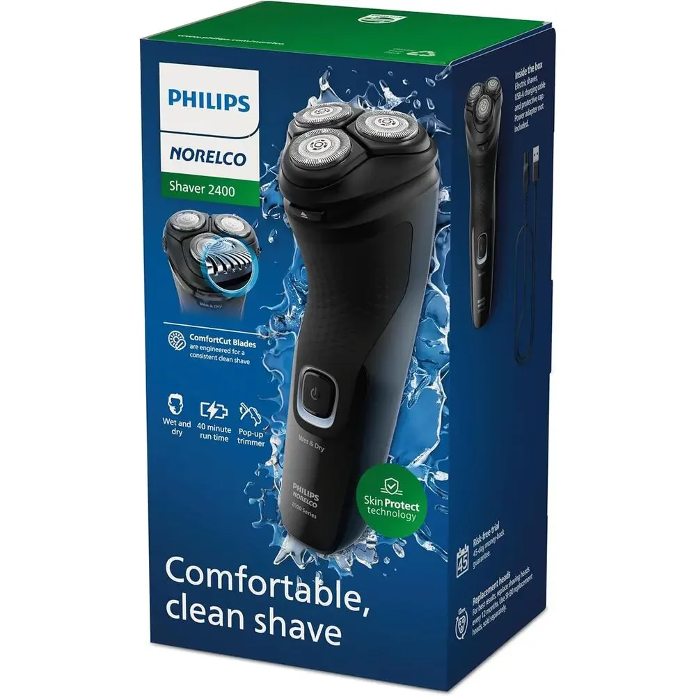 New Philips Norelco Shaver 2400 Series, Wet and Dry Electric Shaver, Pop-up Trim